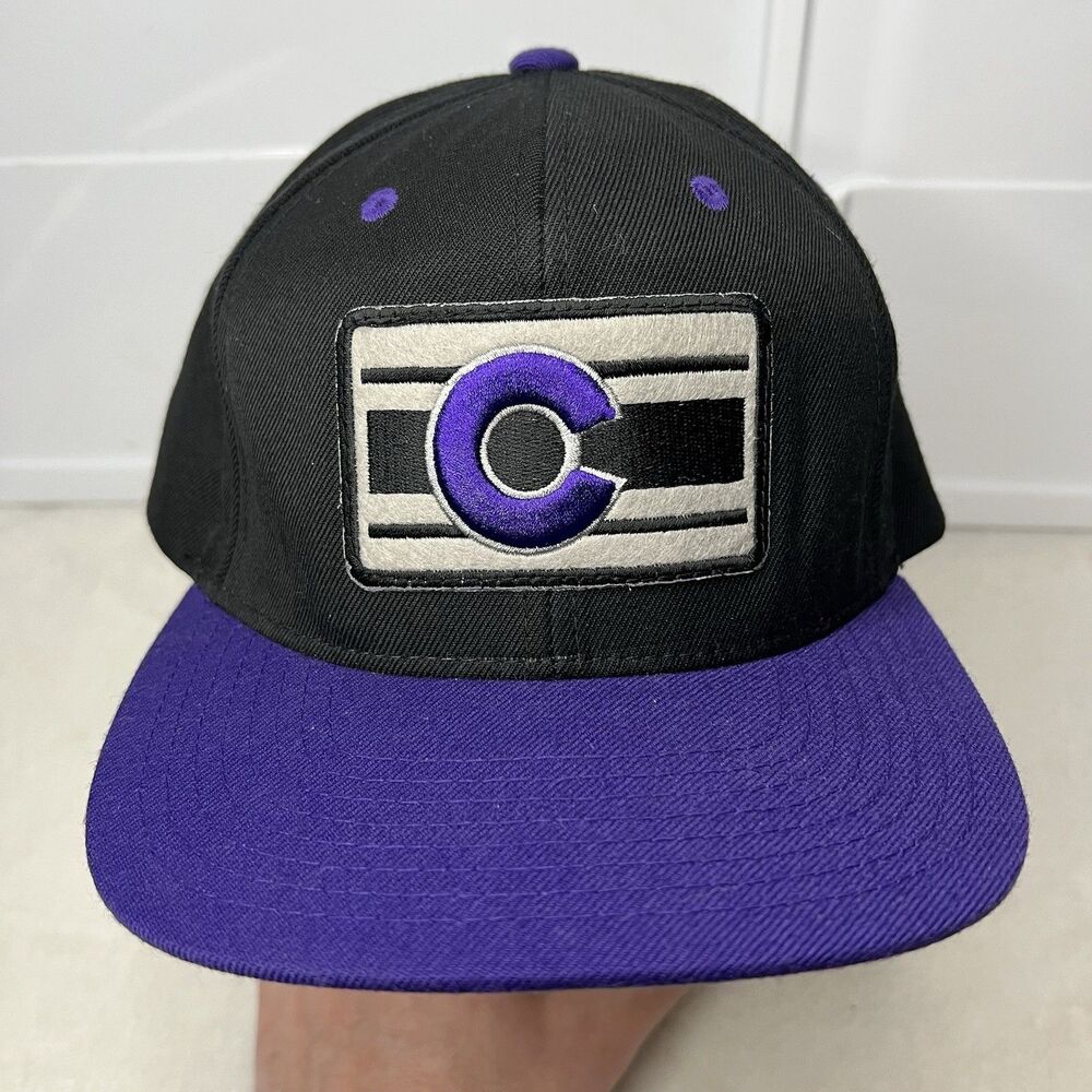 Colorado Rockies The Classics Snapback Hat Cap Yupoong Acrylic Wool Retro